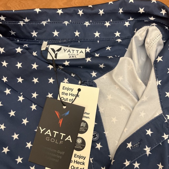 All American Comfort Other - Yatta Golf Fourth Of July All Over Print Star Polo Size 2XL